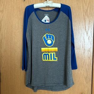 NWT- Under Armour Milwaukee Brewers Tee